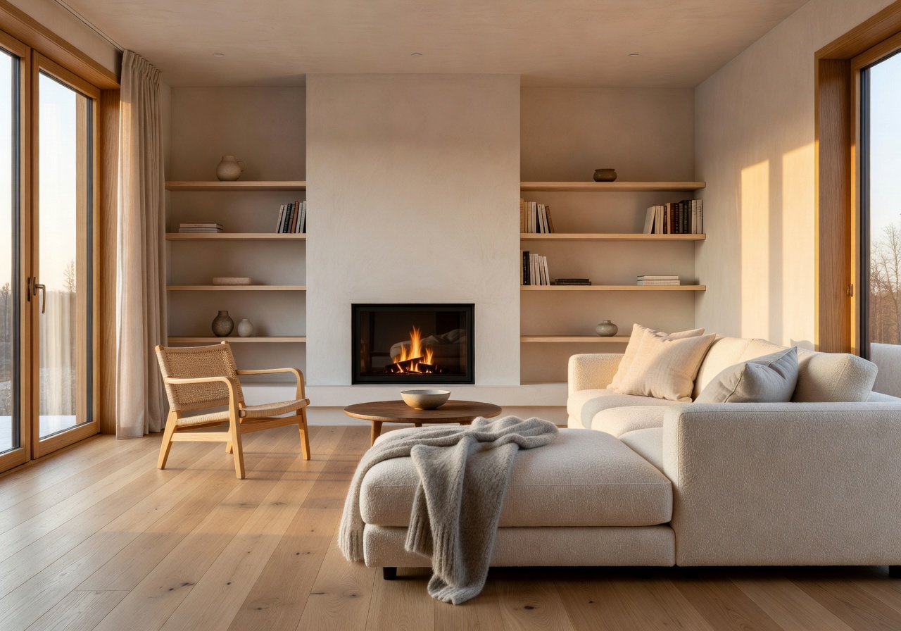 Warm luxury Nordic interior architecture
